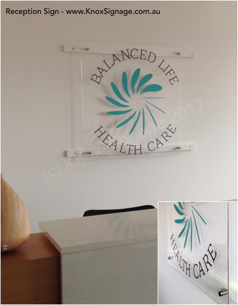 6mm Acrylic Reception Sign