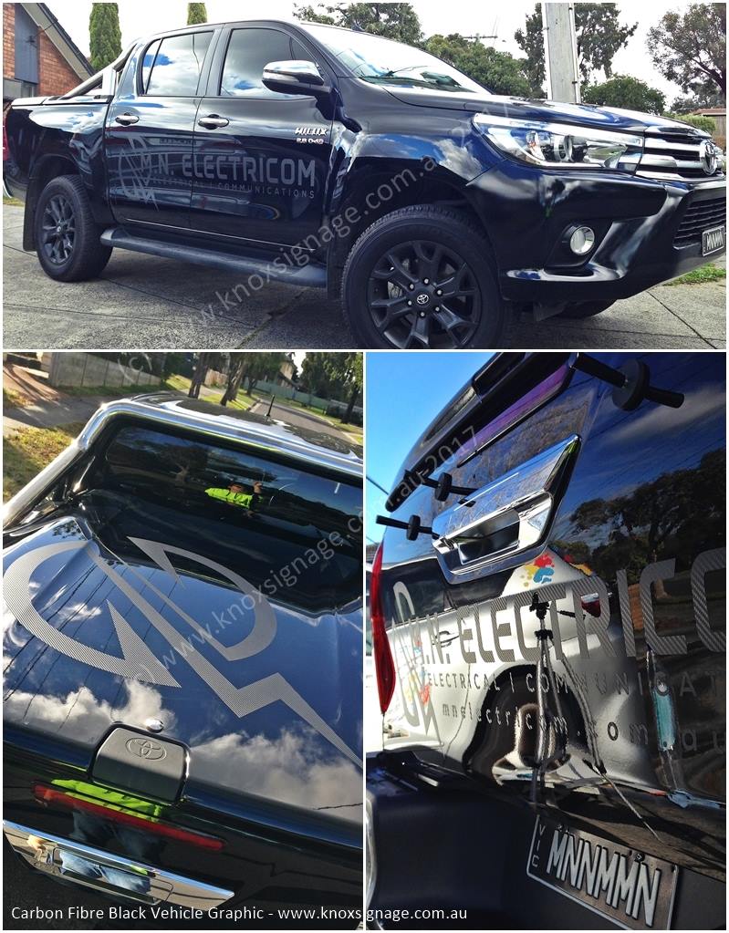 Carbon Fibre Black Vehicle Graphic