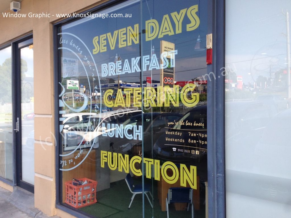 Window Graphic - Bees Knees Cafe